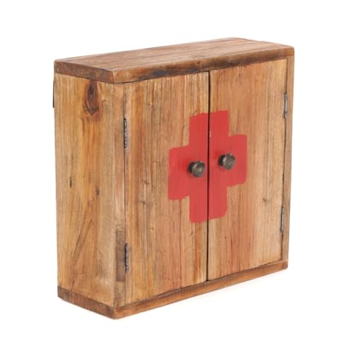 MEDIZINSCHRANK Medic 35 | 35x35x13cm (HxBxT), Mahagoni | Wandschrank im...