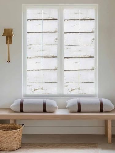 Película de Privacidad para Ventana Madera Blanca 23.6x59 in miniatura 3