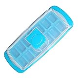 Handy Housewares Anti-Spill 14-Cubes Covered Ice Cube Tray with Easy Flip and Fill Lid (1-pack)