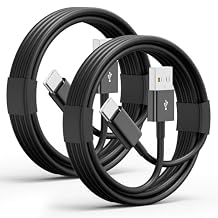 Car Carplay Cable for iPhone 17/Pro Max/Air/16e/16/15 Pro Max/Plus Cable,3FT 2Pack USB A to USB C for iPhone USB C Cord,iPad USB C Cable iPad Pro/Air Android Charger Cord Car Charging Cables,Black