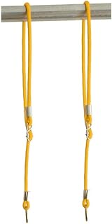 Cuerdas de columpio de árbol de longitud personalizable, 2 unidades, diseño resistente para jugar al aire libre (amarillo)
