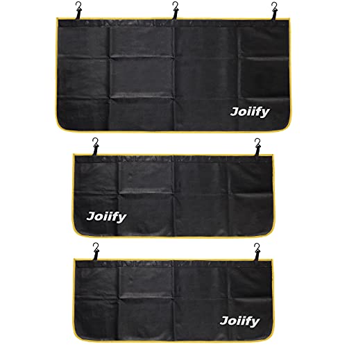 Joiify Thicker Fender Covers for Mechanics with 25 Stronger Magnets & Hooks, 3 Pcs Car Fender Protector Mat, Size Large