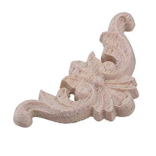 Rdexp 40X40Mm Wood Carved Long Onlay Applique Frame Door Wall Decor For Cabinet Home Furniture Set Of 20 #TOP1