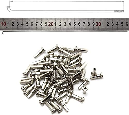 Kerjio 36Pcs Bicycle 12G Spokes Road Spokes With Nipples Silver Bicycle Spokes 255Mm #TOP1
