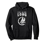 long island new york ny souvenir, barca a vela nautica felpa con cappuccio