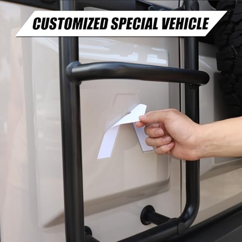 Image of Car Trunk Door Inverted Letter A Sticker Compatible with Ineos Grenadier 2020-2024 Trunk Door Decorative Stickers Tailgate Side V-Shaped Stickers Accessories (White)