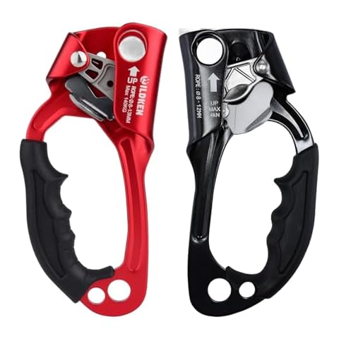 WILDKEN 2pcs Climbing Hand Ascender Outdoor Mountaineering Tree Arborist Climbing Rappelling Equip Hand Ascender Rope Left Right Hand Ascender Cover