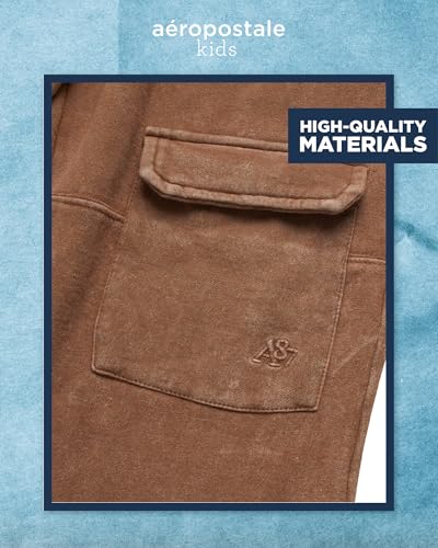 AEROPOSTALE Boys Sweatpants - Soft Fleece Cargo Pants Pull On Youth Kids Athletic Boys Joggers with Pockets (8-16)3