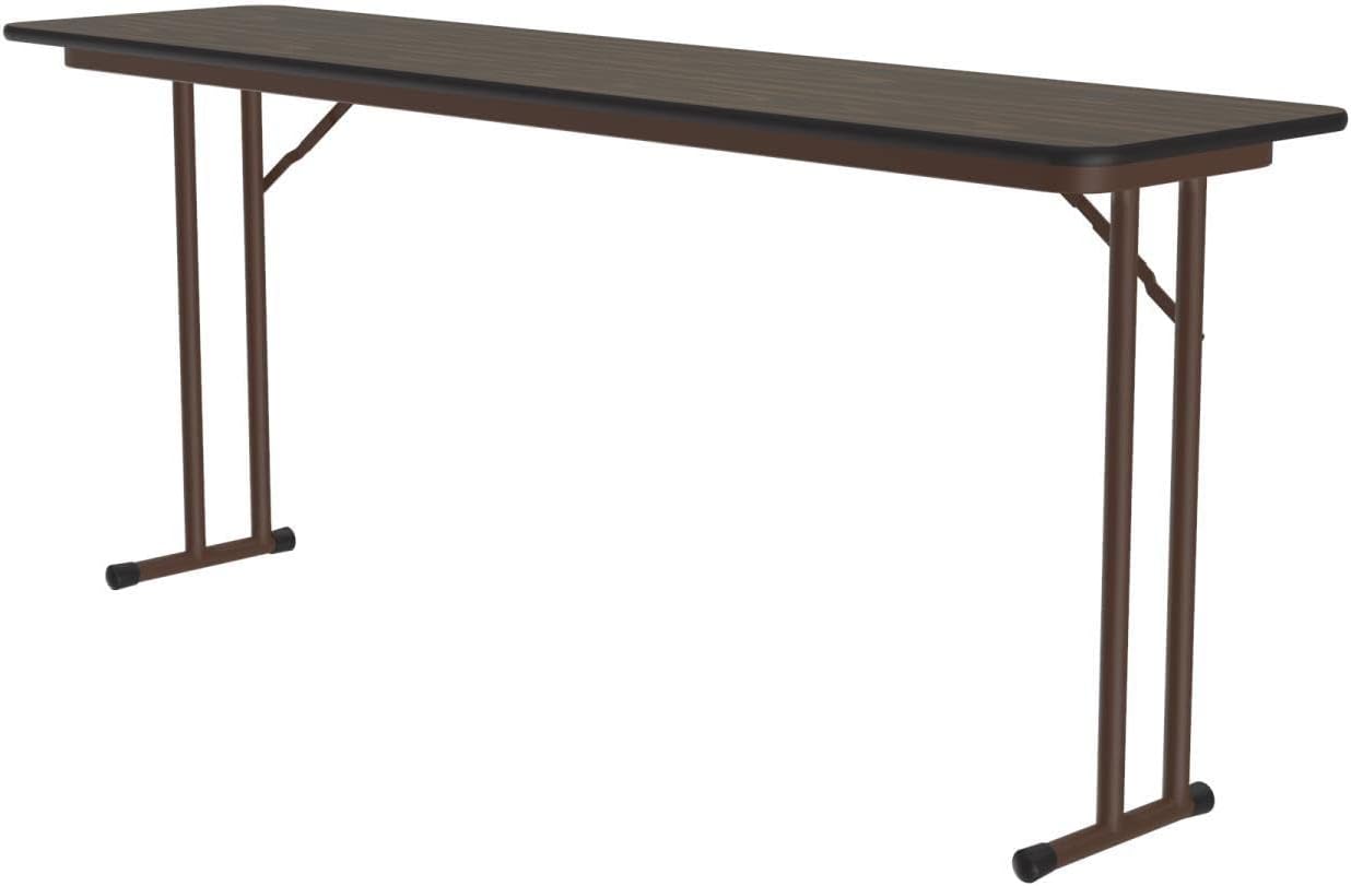 Correll Thermal Fused Laminate Folding Seminar Table with Walnut ST1860TF-01