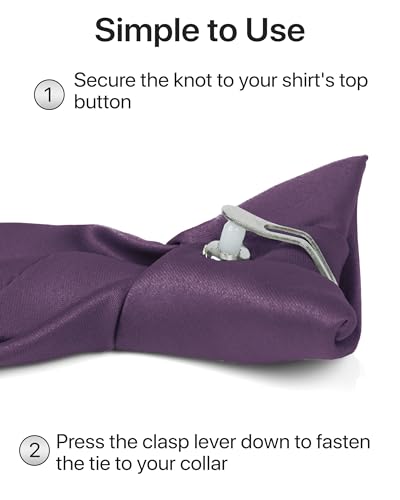 Image of boxed-gifts Clip on Ties for Men - Premium Black Solid Color Clip on Tie