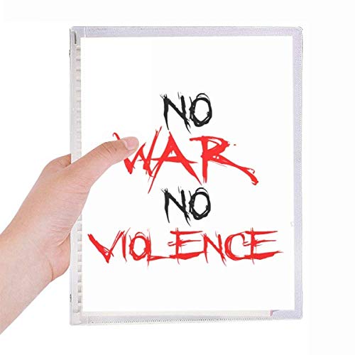 Carnet à spirales rechargeable No War No Violence de format A5 pratique