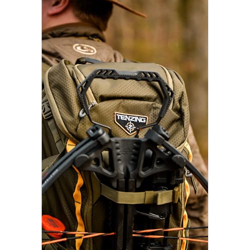 Image of TENZING 1500 Whitetail Day Pack, Olive Green Ultra-Durable Hunting Backpack with 4 Compartments & 10 Organizational Pockets Camo Backpack for Hunting Gear and Equipment