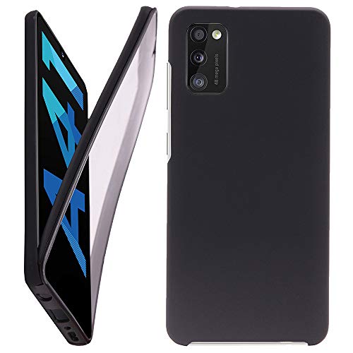 CEKA TECH Coque pour Samsung Galaxy A41, Protection intégrale Avant + arrière en Rigide, Housse Etui Tactile 360 degré  Antichoc, Transparent pour (Galaxy A41 (6,1 Pouces), Noir)
