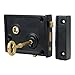 A29 Heavy Duty Cast Iron Horizontal Rim Lock, Black Powder-Coated Finish