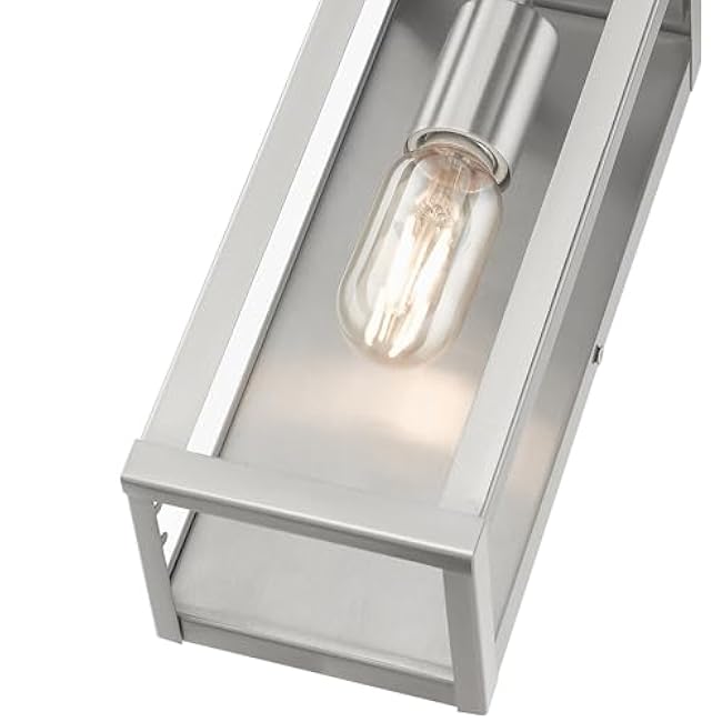 Livex Lighting, 28032-91, Gaffney, Outdoor ADA Medium Wall Lantern, Brushed Nickel