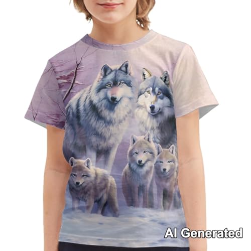 Image of Xhuibop Kids T Shirts for Boys Size 3-16 Girls Short Sleeve Sportswear Active Tops