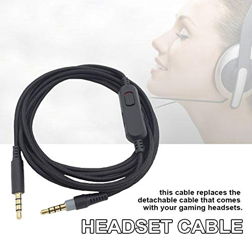 Cable de audio auxiliar desmontable 3.5mm con control volumen miniatura 3