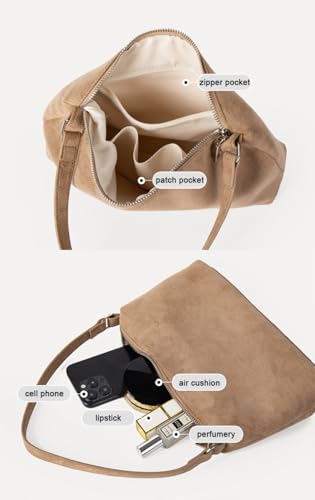 Women Velvet Shoulder Handbag Classic Versatile Underarm Bag Casual Fashion Daily Tote Purse4
