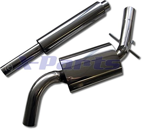 Edelstahl Auspuff Anlage EVOG2AE276 mit ABE 2 x 76mm rund