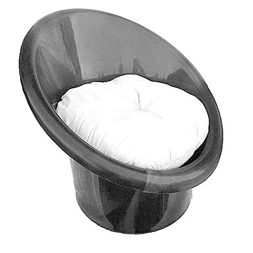 Image of Plastic Arm Tub Chairs with Complimentary Cushions (Silver , Black) - Set of 04