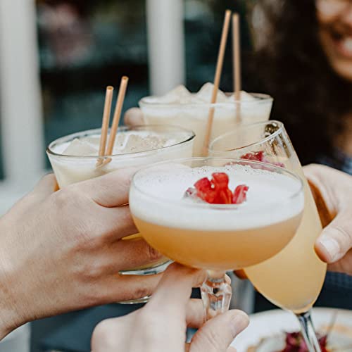 5'' Biodegradable Coffee Straws 200 pcs Compostable Cocktail Stirrers Straw Made from 100 Percent Sugarcane Fiber A Eco Friendly Sturdy Drinking Straws for Hot and Cold Drinks Not Foggy, Brown