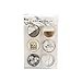METAN White Marble Fridge Magnets, Round Glass Magnets for Decorative Refrigerator, Dry Erase Board, Whiteboard Calendar Maps, 1.18" (Marble White)