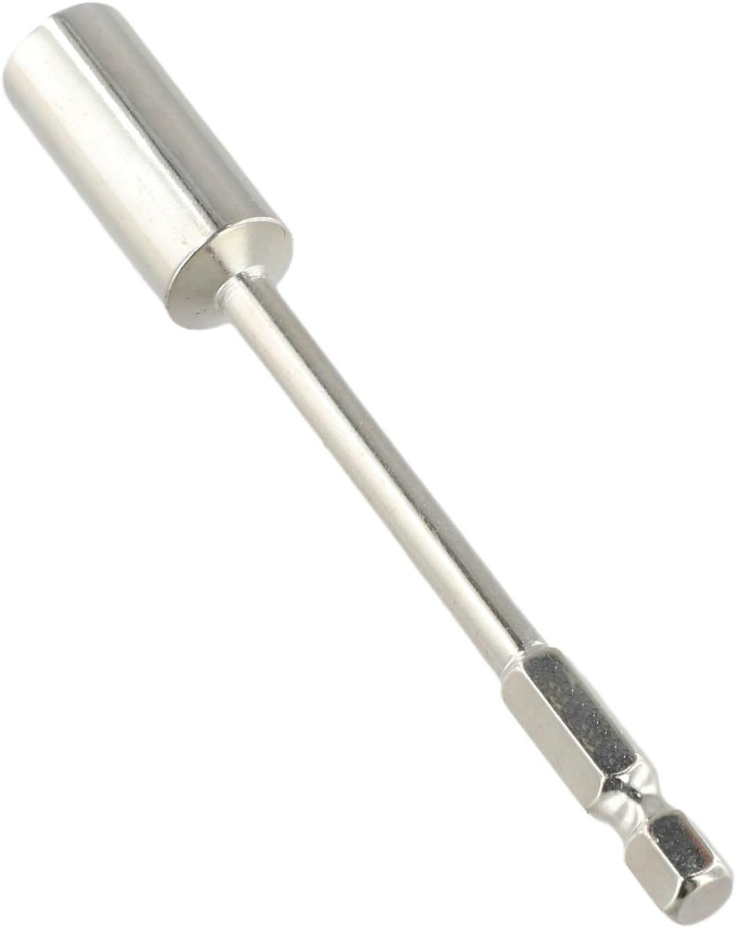 100mm Extension Bit Holder, 6.35mm Shank Socket Screwdriver Bit Driver, Magnetic Quick Release Adaptor Drill, Silver(8.0mm)