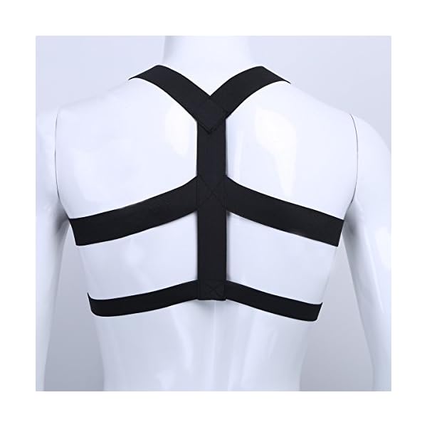 iEFiEL Männer Body Stretch Harness Brust Harness Nylon Geschirr Herren erotik Unterwäsche Dessous Clubwear – Bild 5