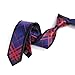 Yongchuantie 2.36'' Slim Ties for Men Fashion 6cm Skinny Neckties Men's Navy Blue Red Plaid Pattern Black Trim Business Casual Tie for Office Wedding (W06)
