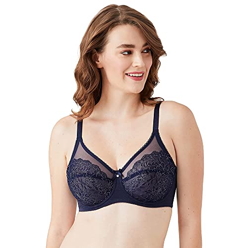 Image of Wacoal Women's Retro Chic Unlined Mesh Full Coverage Underwire Bra, 855186