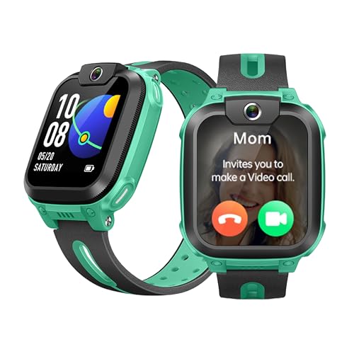 imoo Z1 Reloj Inteligente Niños, Reloj Inteligente Niño GPS y Vídeo Llamadas, Smartwatch Niños con Larga Duración Llamadas, Reloj GPS con Localización en Tiempo Real y Resistencia al Agua IPX8 (Verde)