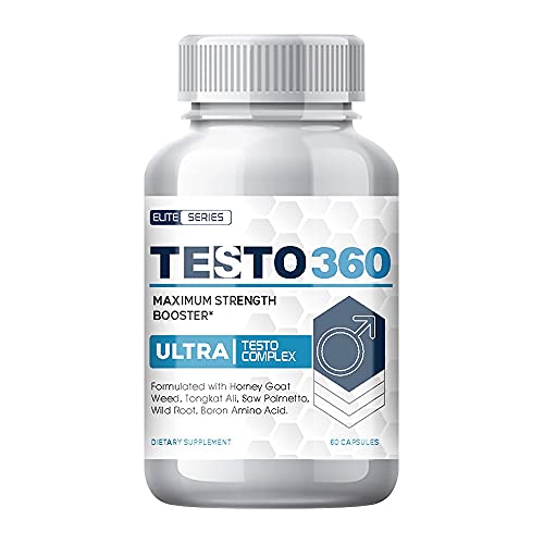 Testo 360 Ultra para Hombres Elite Series - Testo 360 Ultra Capsules - Testo 360 Ultra Testo Complex (60 Pills - 1 Month Supply)