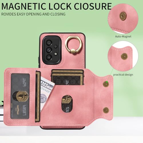 Housse portefeuille cuir noir multi-modèle compatible Galaxy A23 et A32 - 2