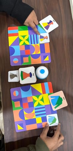 Image of Clapjoy Pair Master Memory Matching Game for Kids | Fast-Paced Spot the Match & Ring the Bell | Flip & Match Board Card Brain Teaser | 2 Player Board Game | Family Game Night for Kids Age 3+