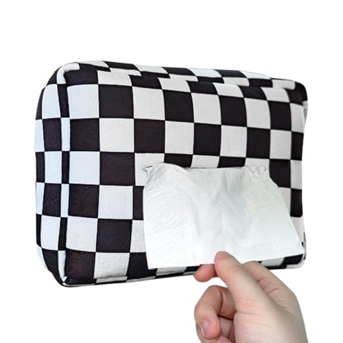 itrimaka Soporte para pañuelos para automóvil, Soporte para Caja de pañuelos para automóvil | Servilletero con Cubierta para Caja de pañuelos - Dispensador de pañuelos a Cuadros en Blanco y itrimaka Soporte para pañuelos para automóvil, Soporte para Caja de pañuelos para automóvil | Servilletero con Cubierta para Caja de pañuelos - Dispensador de pañuelos a Cuadros en Blanco y