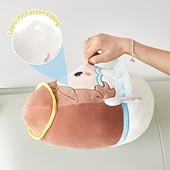BSTAOFY Cute Angel Soft Plush Pillow with Wings & Halo Collection Squishy Angel Stuffed Animal Valentines Cushion Christmas Holiday Birthday Gifts for Kids, 12ââ - Image 3