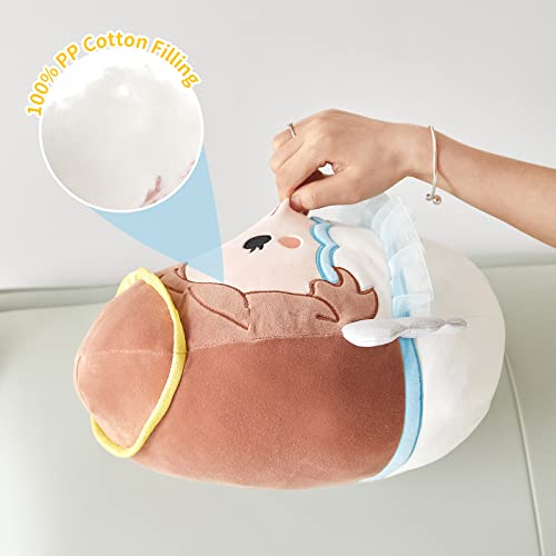 BSTAOFY Cute Angel Soft Plush Pillow with Wings & Halo Collection Squishy Angel Stuffed Animal Valentines Cushion Christmas Holiday Birthday Gifts for Kids, 12ââ - Image 4