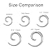 YOFANST Stainless Steel Silver Spiral Taper Expander Piercing Jewelry Ear Stretching Tapers Earring Gauge 0G