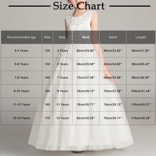 Girls Lace Bridesmaid Dress Flower Sequin Dresses Wedding Ball Gown Toddler Princess Pageant Evening Dress 4-14Y2