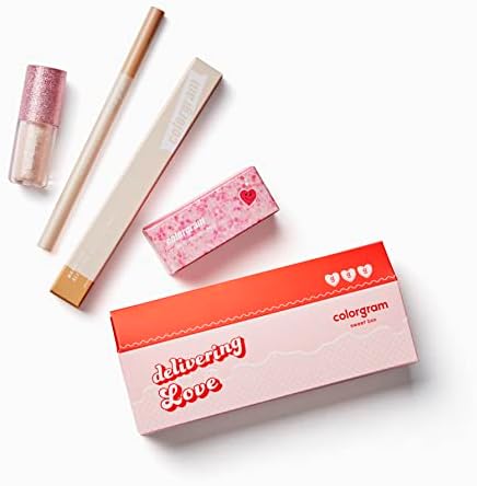 COLORGRAM Sweet Box(Milk Bling Shadow- Fairylike, Under Eye Highlighter Stick- Warm Tone)Gift Set Liquid Glitter Eye Shadow, Long-lasting Shimmer cream type Eyeliner, Highlighter, Under Eye Concealer