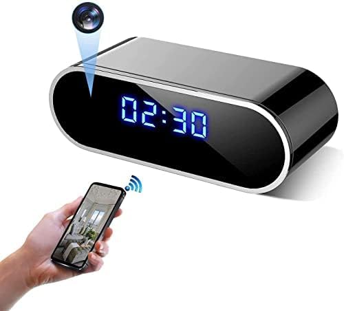 FiveSky 4K FULL UHD Spy Camera Hidden Camera in Clock WiFi Hidden Cameras Video Recorder Wireless IP Camera Indoor Home Security Monitoring Nanny Cam 140° Angle Night Vision/Motion Detection