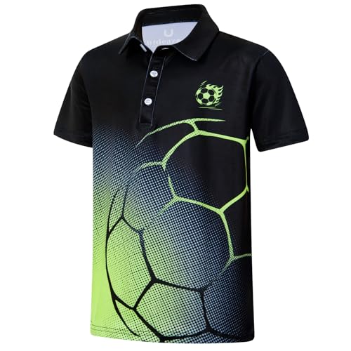 Image of uideazone Boys Polo Shirts Dry Fit Performance Golf Short Sleeve Casual School Uniform Size 5-14