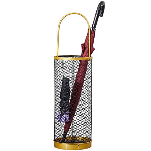 KISlink Paraguas Grande y Soporte para bastón Soporte para Paraguas de Malla metálica con asa Adecuado para Paraguas Largos y Paraguas Plegables