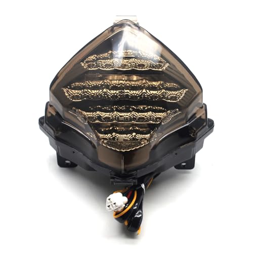 Image of MZS Motorcycle Tail Light LED Turn Signal Integrated for YZF R1 2004-2006 | Rear Blinker Running Taillight Assembly, Stop Brake Light, Waterproof Dustproof Smoke Lens, Amber Red Dual Color Lamp