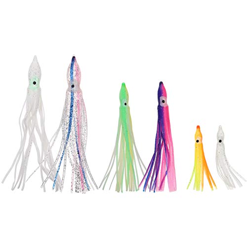 30Pcs Octopus Lure Squid Saia Simula??o Polvo Iscas De Pesca de água Salgada Em água Doce Pesca Supr