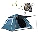 Wodoodporny namiot podróżny, 2-osobowy namiot rodzinny z lampą kempingową z wentylatorem słonecznym USB automatyczne wyskakujące namiot kempingowy na zewnątrz 2 oddychający ekran przeciw komarom na