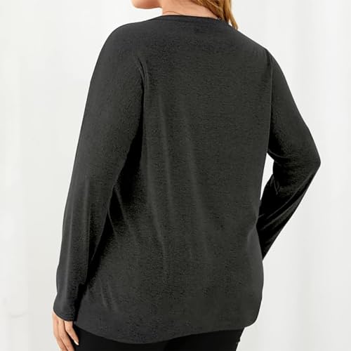 Plus Size Women Thanksgiving Shirt Thankful Greatful Blessed Tee Pumpkin Graphic Casual Raglan Long Sleeve Fall Tops 2X-5X3