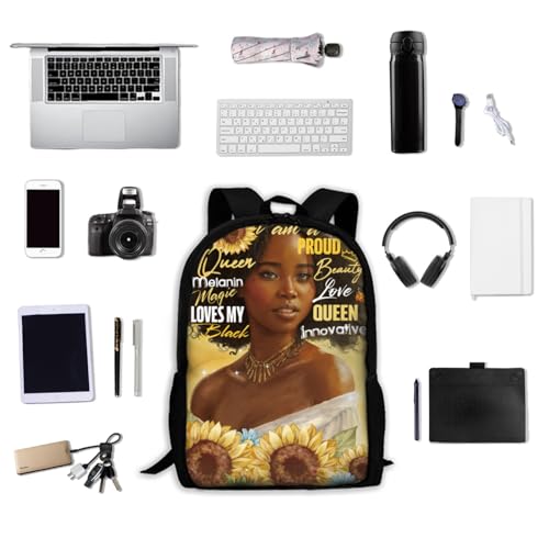 Oiijzzy African American Backpack For Women, African Art Laptop Backpack thumb #1