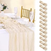 Camino De Mesa De Gasa Verde Salvia 10 Pies - 12 Unidades, Estilo Bohemio Para Bodas Y Fiestas
