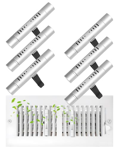 TINGSHU 6 Pcs Whole Home Air Freshener Vent Clips | Easy to Install, Long-Lasting Passive Diffuser, Adjustable Fragrance Intensity, Perfect for Entire Home (Lavender Scent)